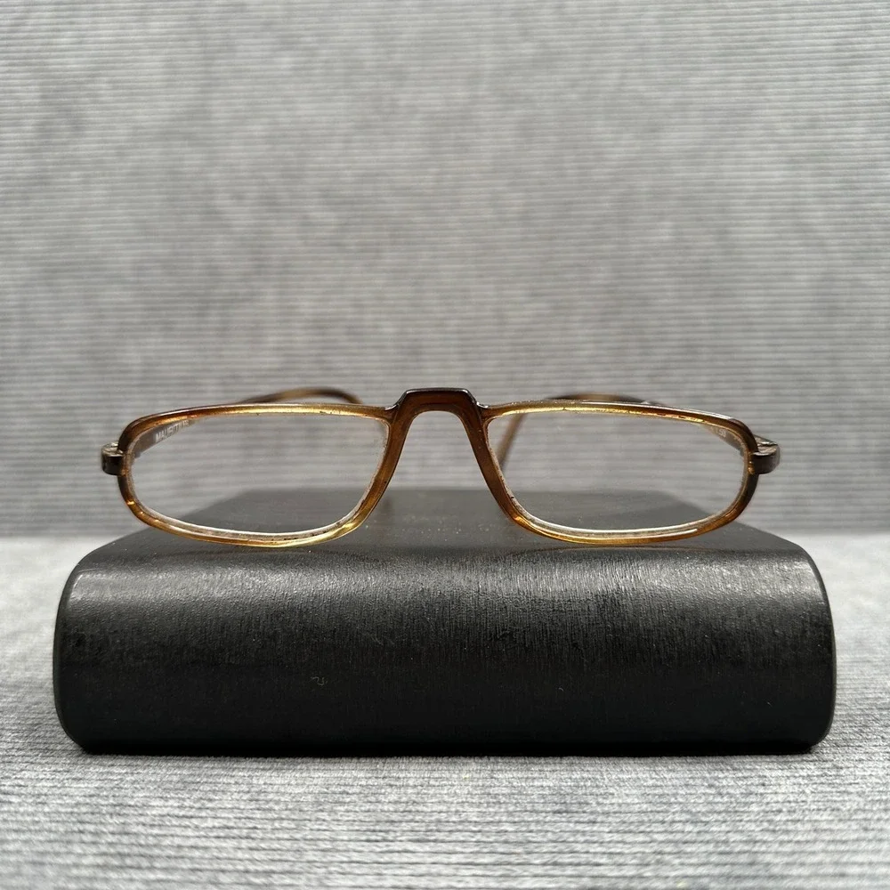 Personal Optics Mauritius 014 Brown Tortoise Rectangle Reading Y2K Glasses +1.50